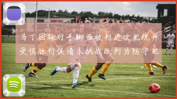 马丁因踩对手脚面被判进攻犯规并受伤独行侠请求挑战改判为防守犯规